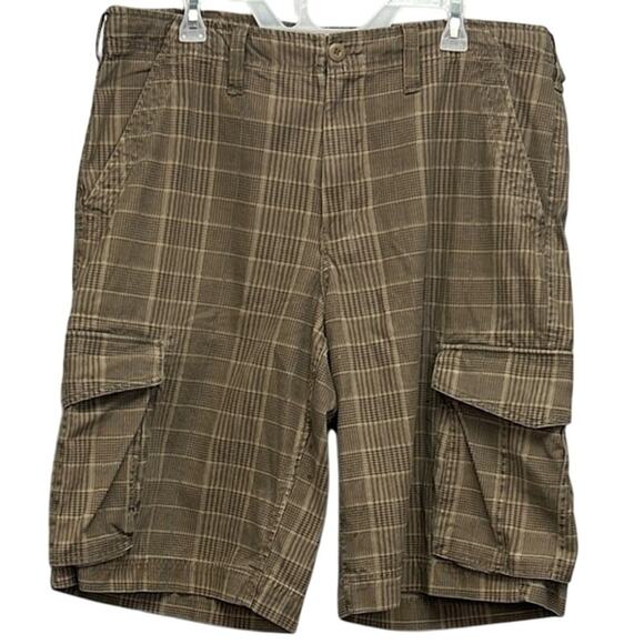 Urban Pipeline Mens Size 36 100% Cotton Long Plaid Board Golf Shorts w Pockets - Picture 1 of 4